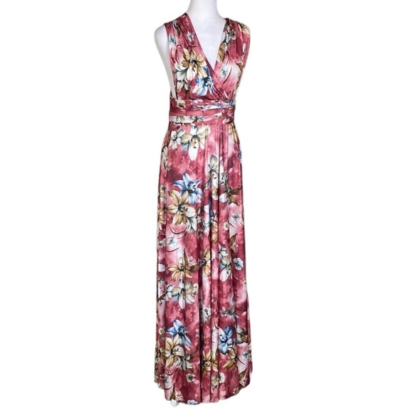 L'atiste By Amy Convertible Floral Long Maxi Dress size S - Picture 1 of 12